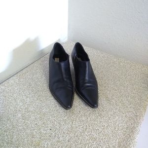 Michael Kors Black Leather Ankle Boots.